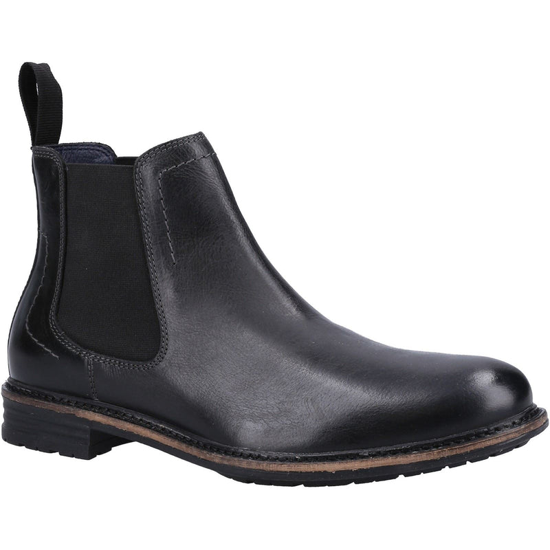 Hush Puppies Justin Chelsea Leather Men's Black Boots