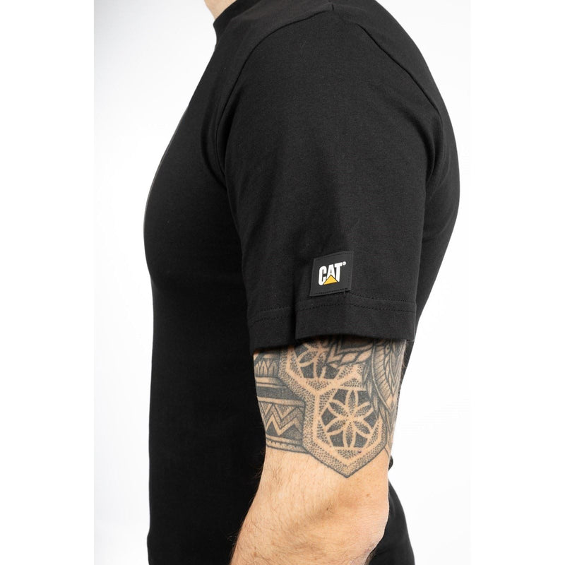 Caterpillar Essentials Short-sleeve Cotton Men's Black T-Shirt