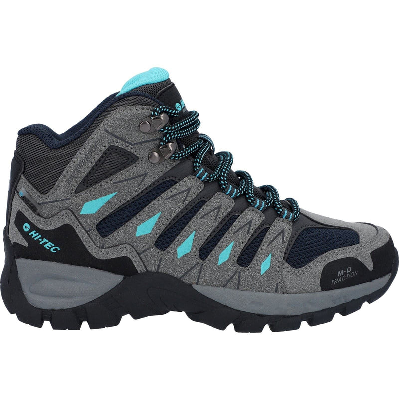 Hi-Tec Corzo Mid PU Suede Women's Graphite Grey/Dark Red Hiking Boots