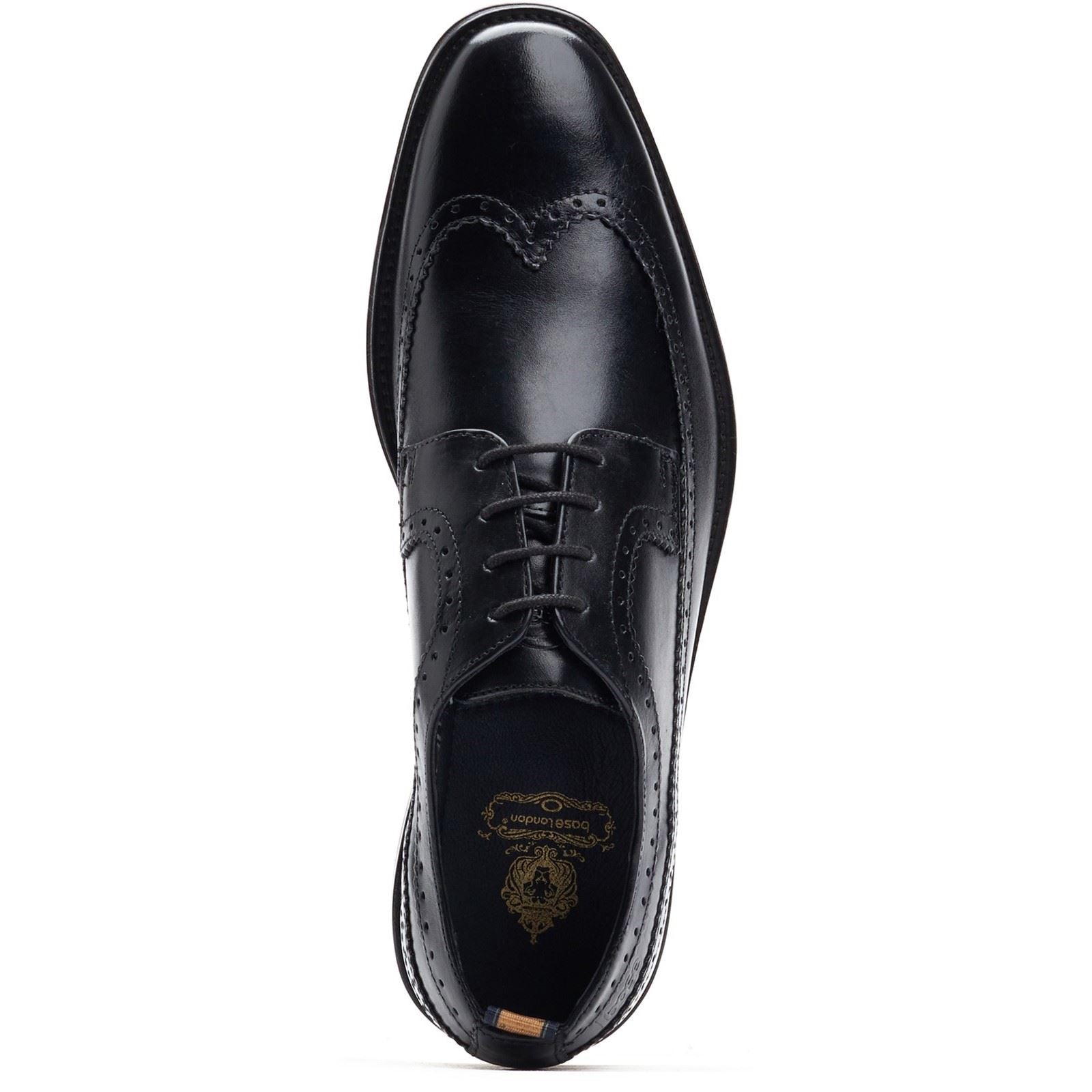 Base London Havisham Leather Men's Black Brogues Shoes