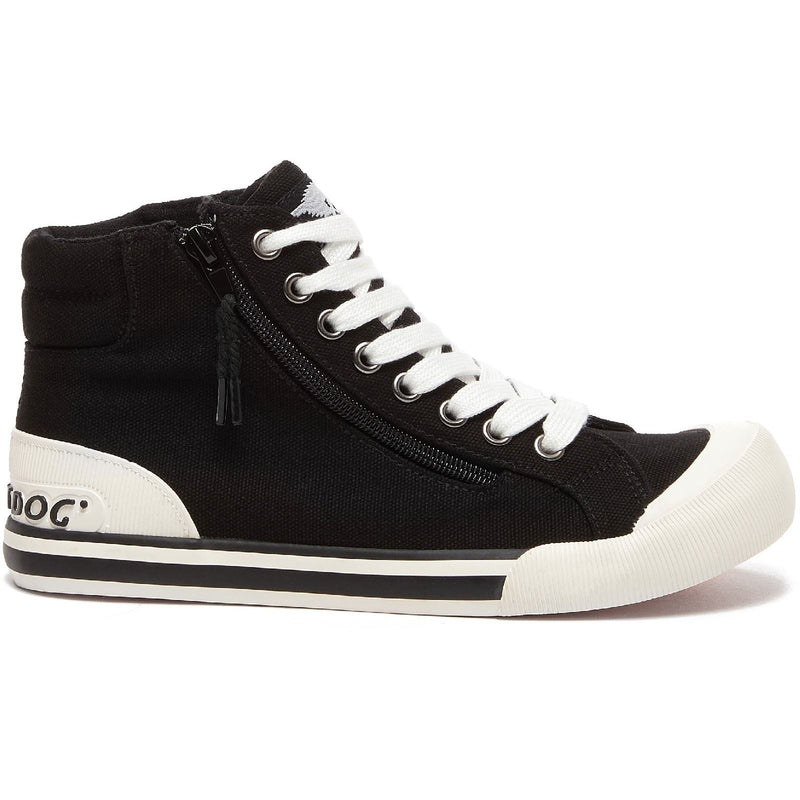 Rocket Dog Jazzin Hi Cotton Women's Black Sneakers