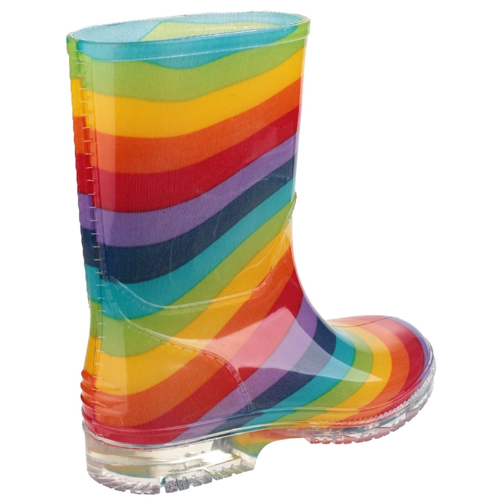 Cotswold PVC Jnr PVC Girls's Rainbow Wellington Boots