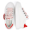 Karl Lagerfeld Kapri Valentine Pendant Leather Women's White/Red Sneakers