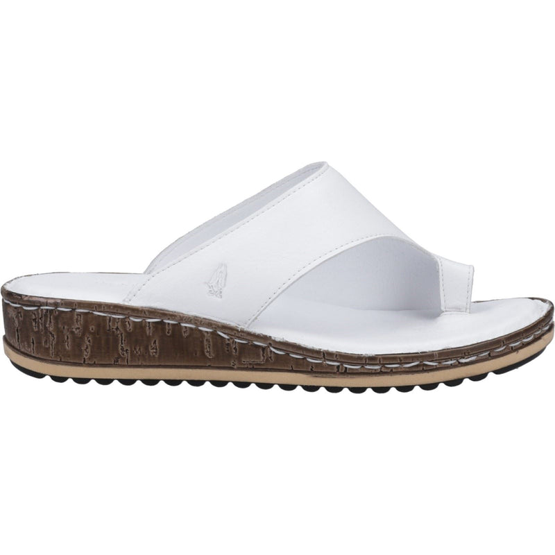 Hush Puppies Elissa Toepost Suede Women's White Sandals