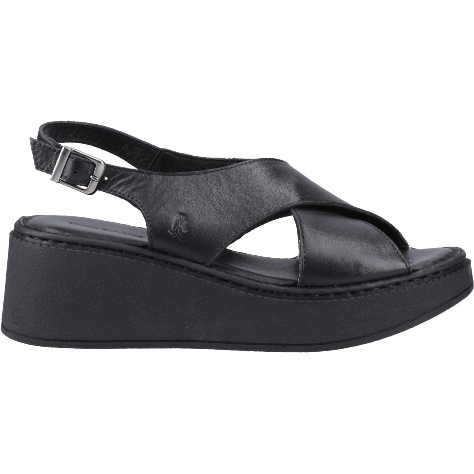 Hush Puppies Bex Wedge Nubuck Women's Black Wedges