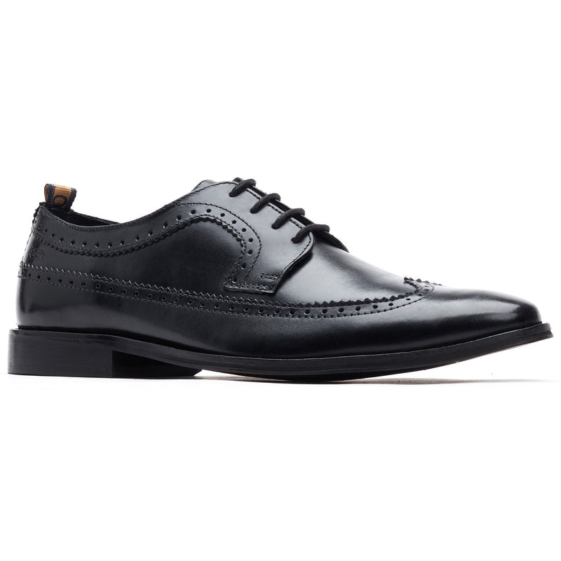 Base London Havisham Leather Men's Black Brogues Shoes