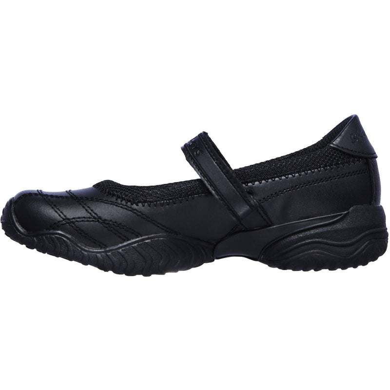 Skechers Velocity Pouty Leather Girls's Black Shoes