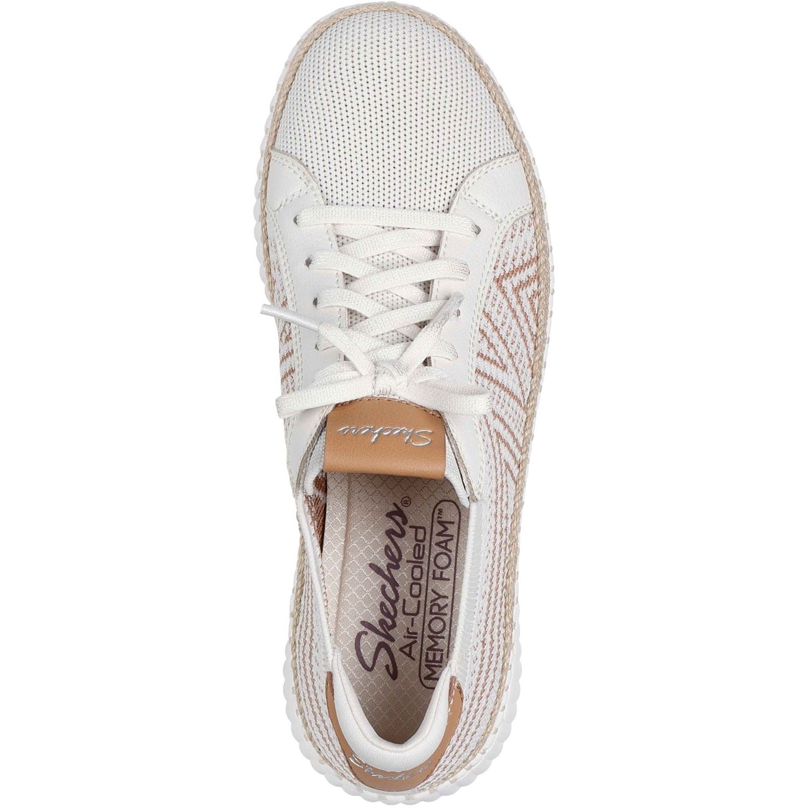 Skechers Wilshire Blvd - Bellevue Polyester Women's Off White Sneakers