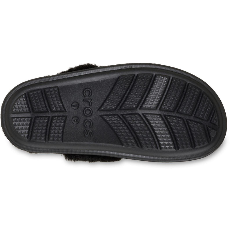 Crocs Classic Fuzz Scuff Thermoplastic Men's Black Slippers