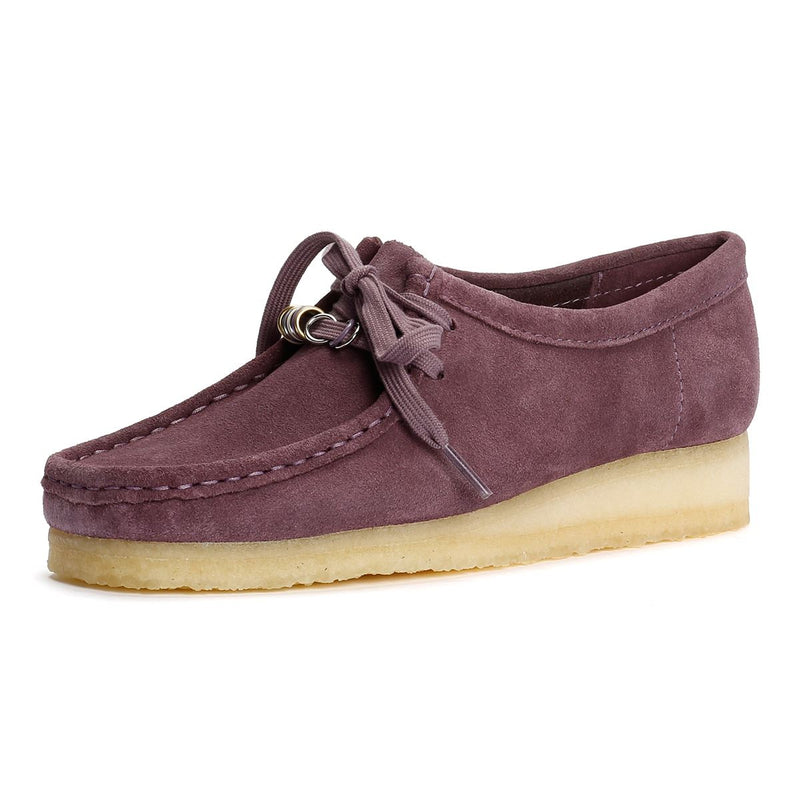 Clarks Originals Wallabee Suede Women's Plum Shoes