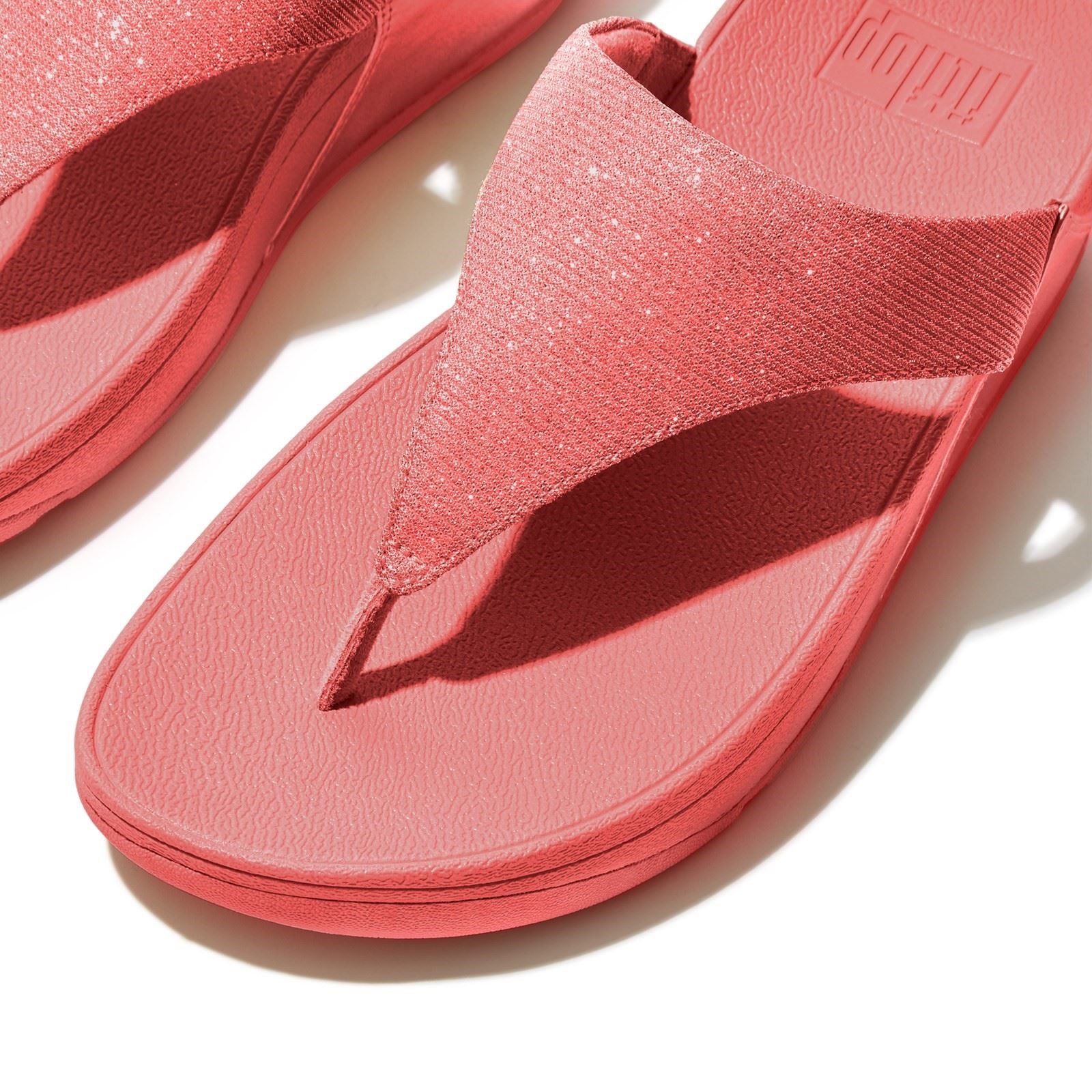 Fitflop Lulu Shimmerlux Polyester Women's Rosy Coral Sandals