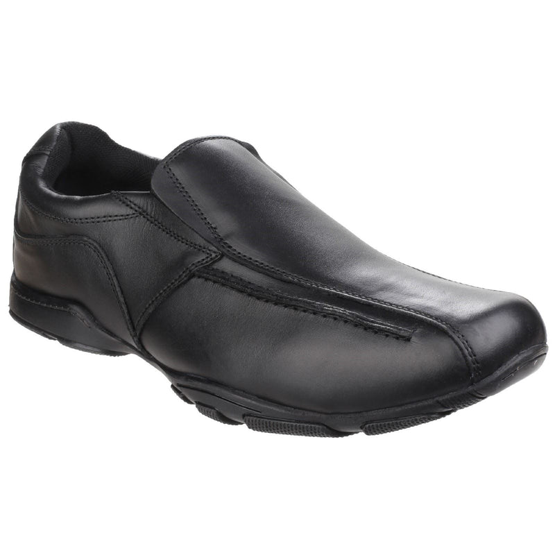 Hush Puppies Bespoke Youth Boys Black Leather Loafers