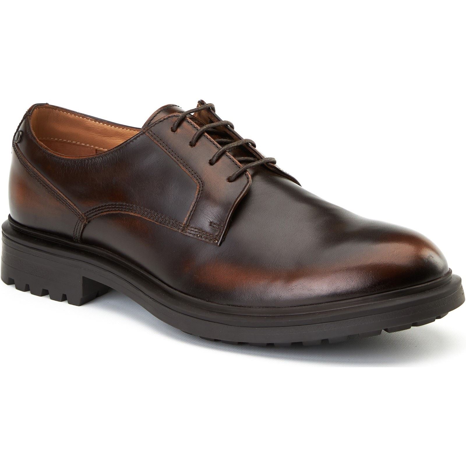 Base London Locke Leather Men's Brown Lace-Up Shoes