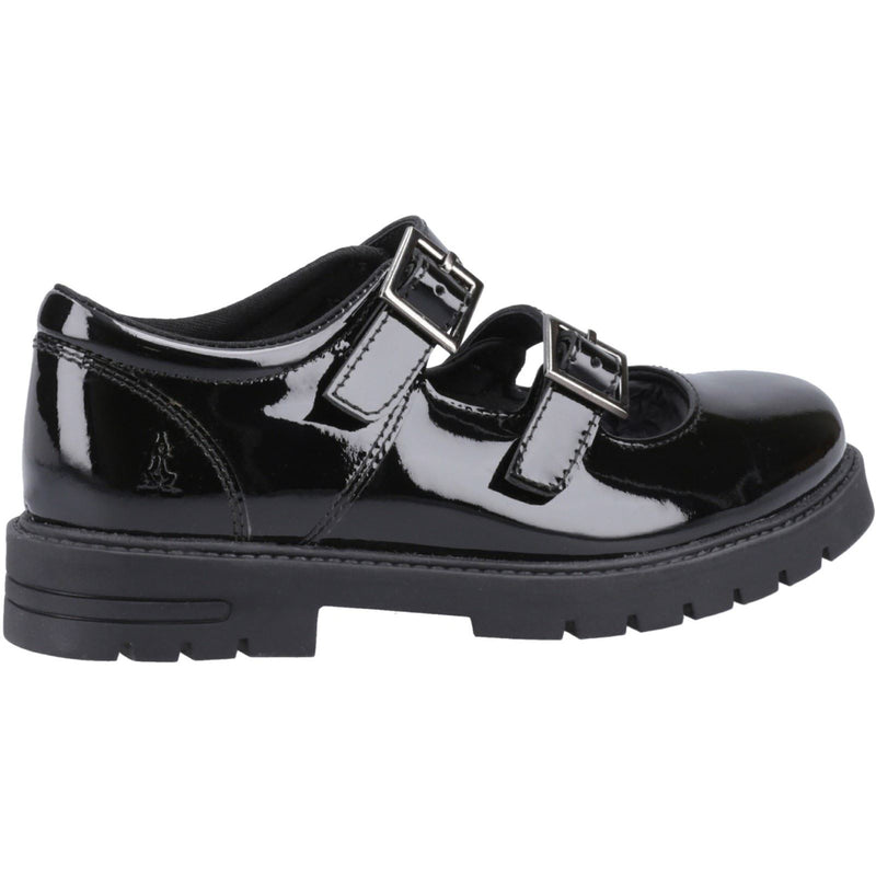Hush Puppies Ella Patent Senior Leather Girls's Black Shoes