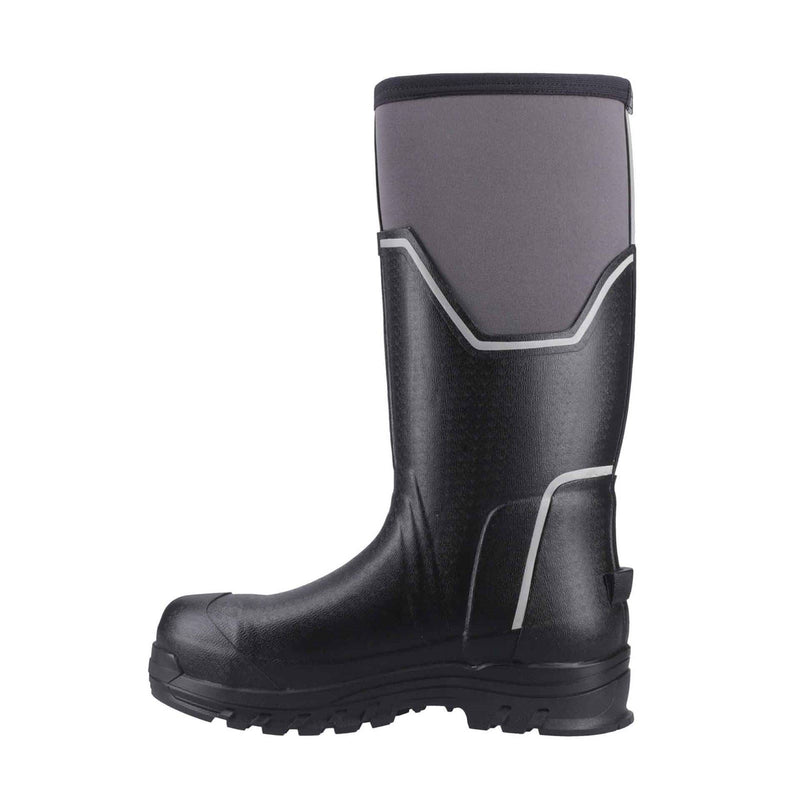 Muck Boots Grit S5 Rubber Men's Black/Grey Wellington Boots