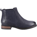 Hush Puppies Edith Leather Women's Navy Flat Chelsea Boots