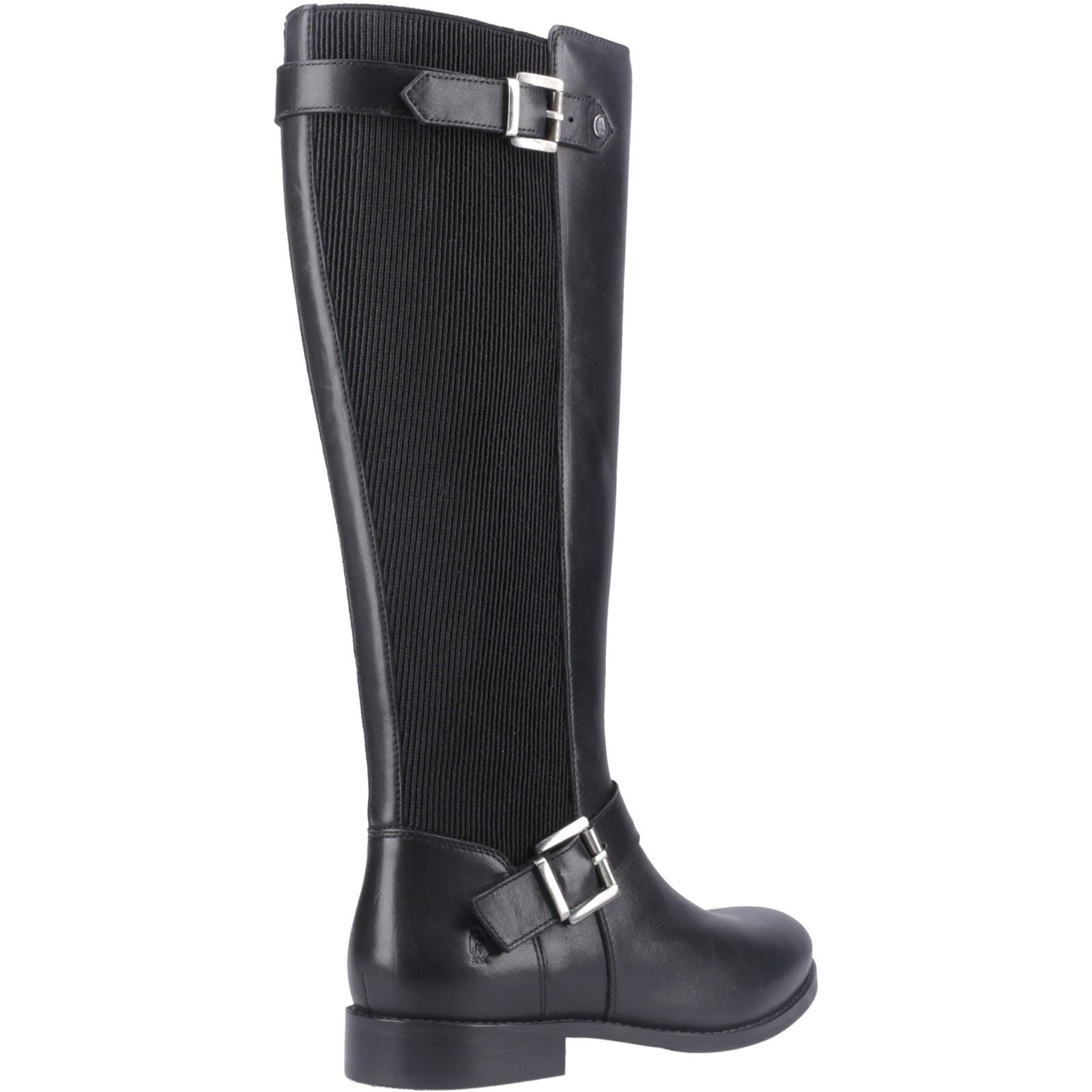 Hush Puppies Daphne Leather Women's Black Boots