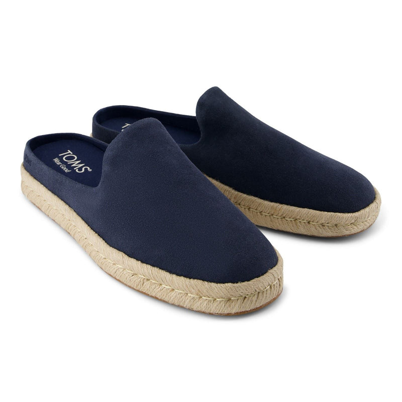 TOMS Santiago Mule Leather Men's Navy Mules
