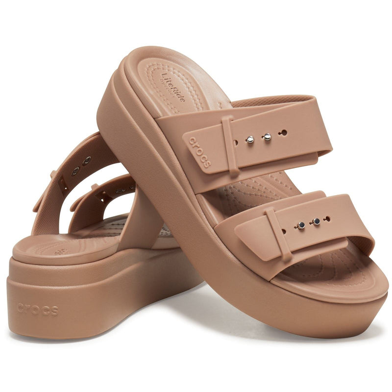 Crocs Brooklyn Synthetic Women's Latte Sandals