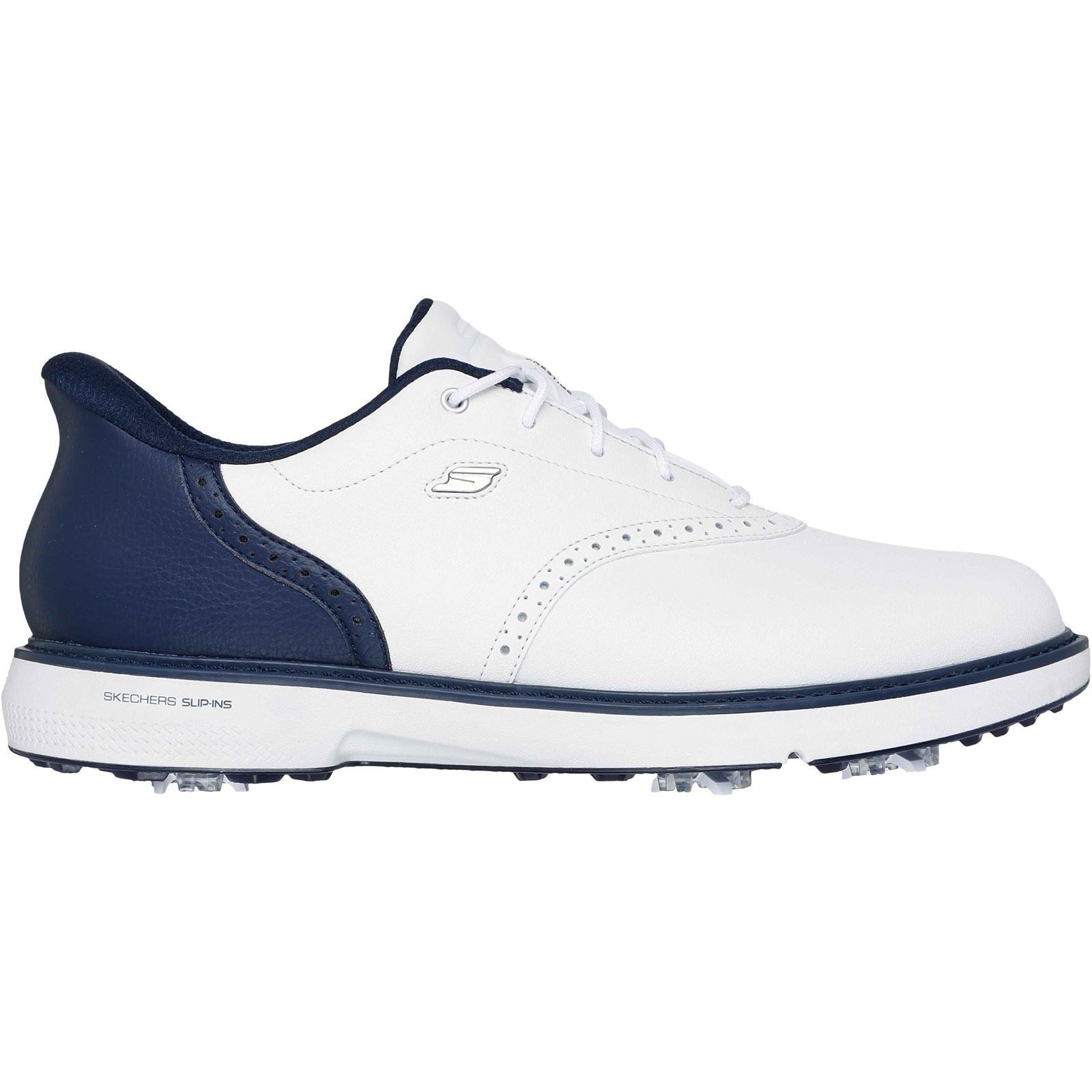 Skechers GO Golf Prestige Leather Men's White/Navy Golf Shoes