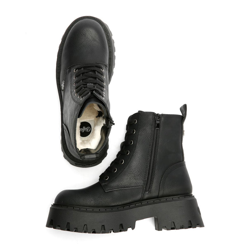 Buffalo Aspen Lace Up Warm Women's Black Boots