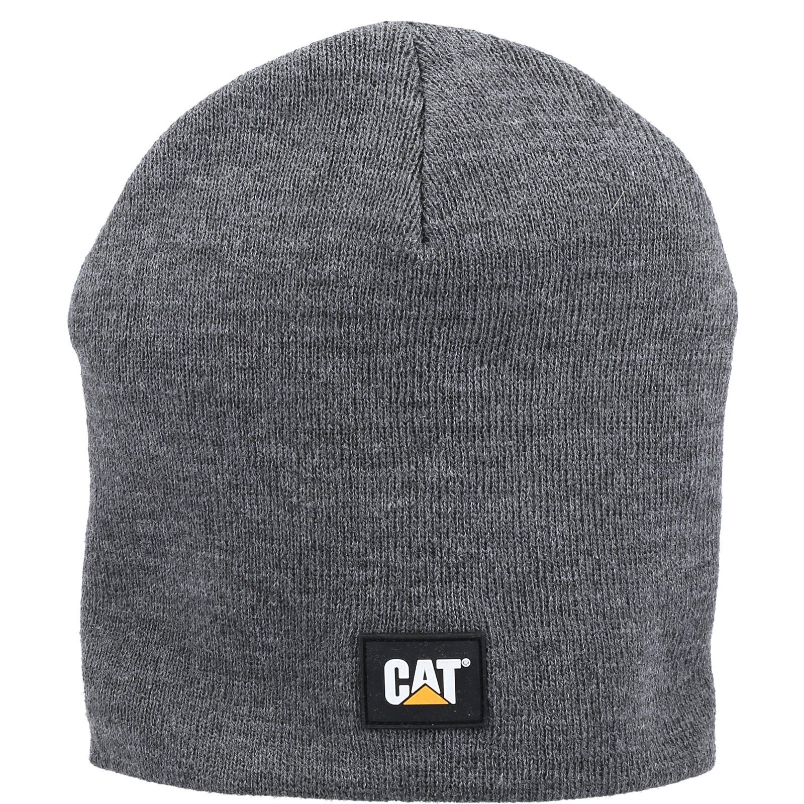 Caterpillar Logo Knit Unisex Adults Grey Beanie Hat