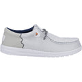 HEYDUDE Wally Funk Open Mesh Synthetic/Spandex/Cotton Men's White Boat Shoes