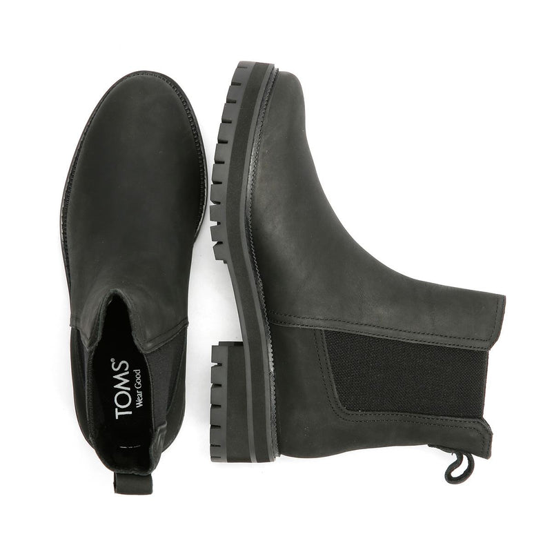 TOMS Bennet Leather Women's Black Boots