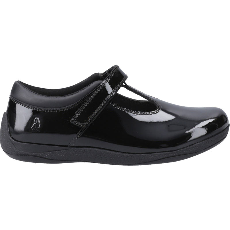 Hush Puppies Caitlin T-Bar Leather Girls's Black Shoes