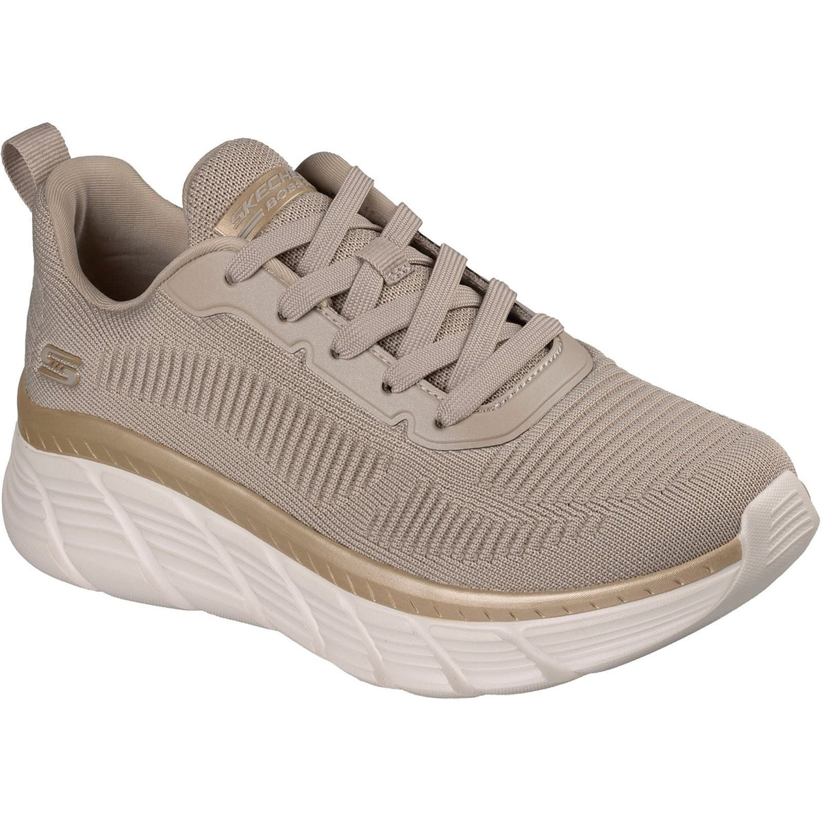 Skechers Bobs B Flex Hi Flying Textile Women's Taupe/Gold Sneakers