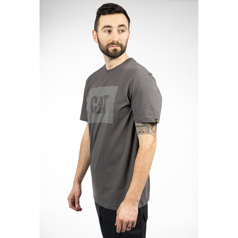 Caterpillar Graphic Cotton Men's Grey T-Shirt