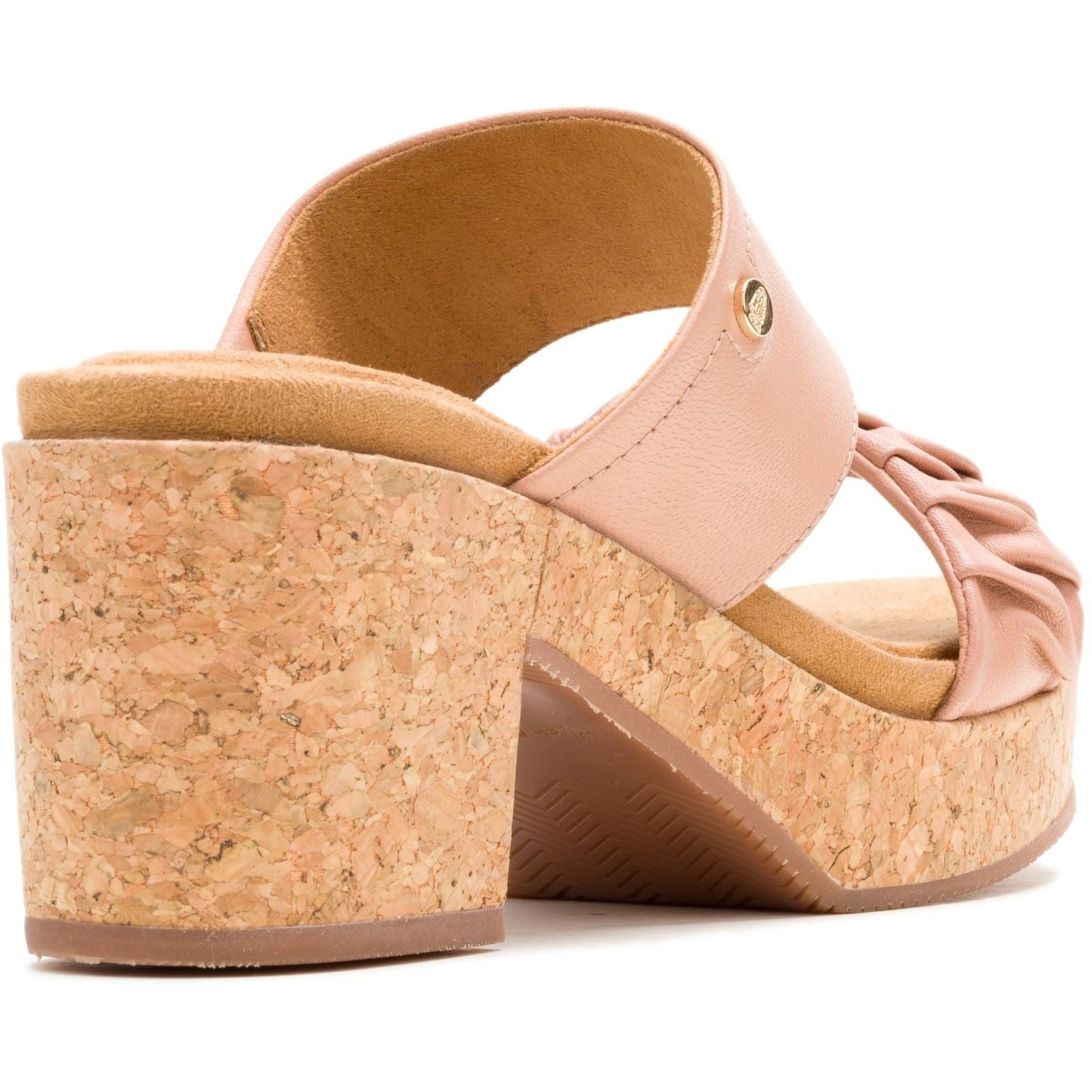 Hush Puppies Poppy Leather Women's Cafe Creme Heels