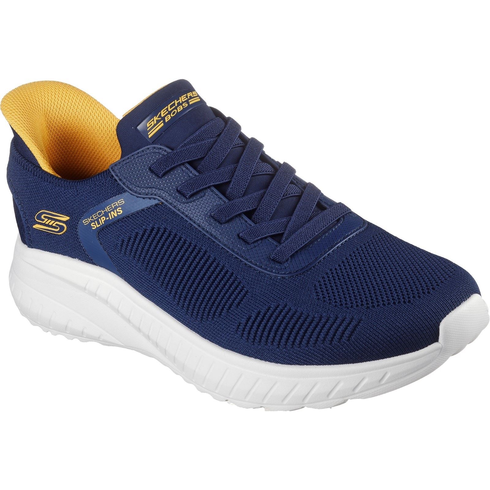 Skechers BOBS Sport Squad Chaos Solid Step Textile Men's Navy Sneakers