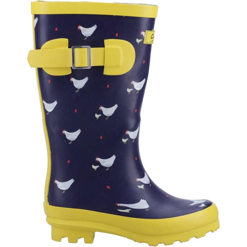 Cotswold Farmyard Junior Rubber Chick Wellington Boots