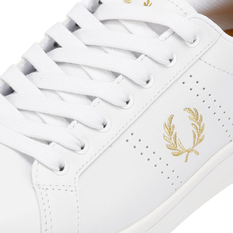 Fred Perry Cupsole Leather Men's White/Gold Sneakers