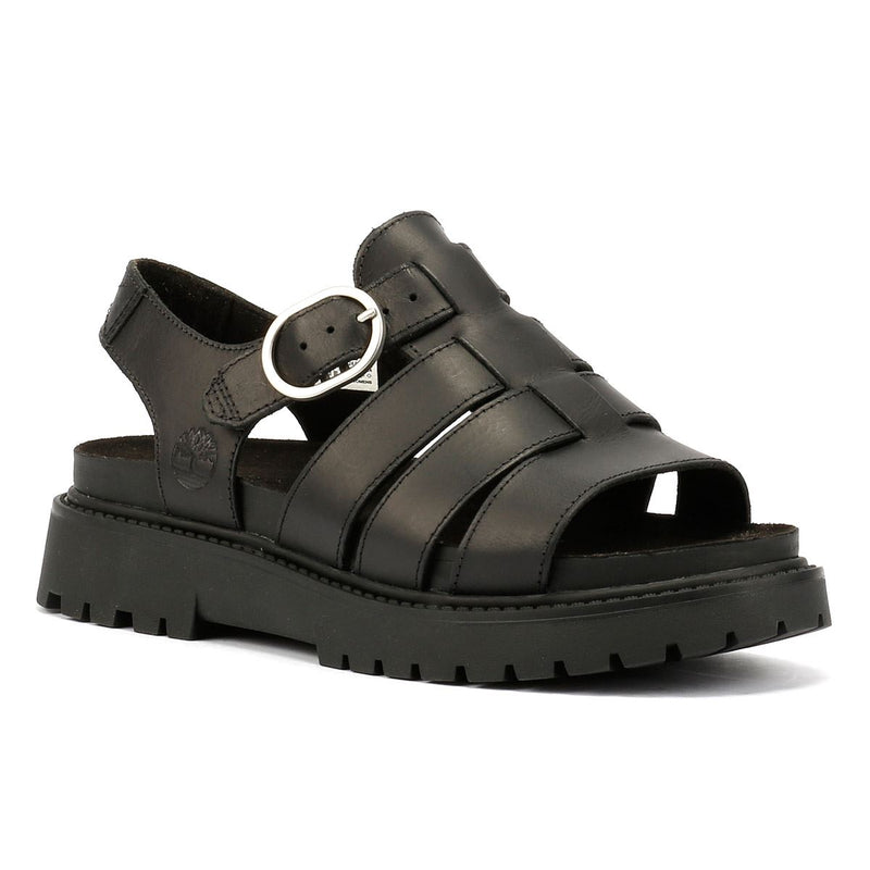 Timberland Clairemont Way Fisherman Leather Women's Black Sandals