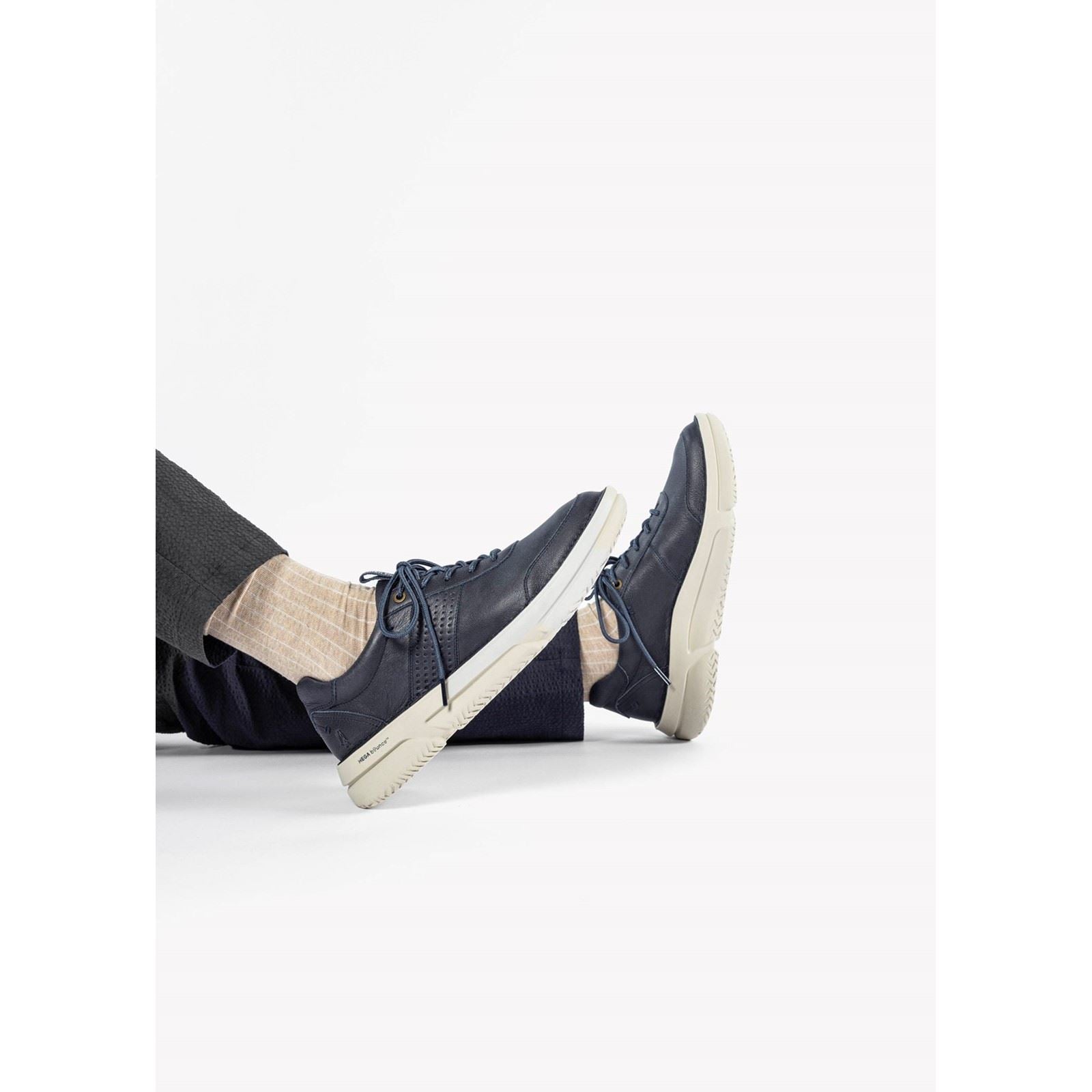 Hush Puppies Baylor Leather Men's Navy Sneakers