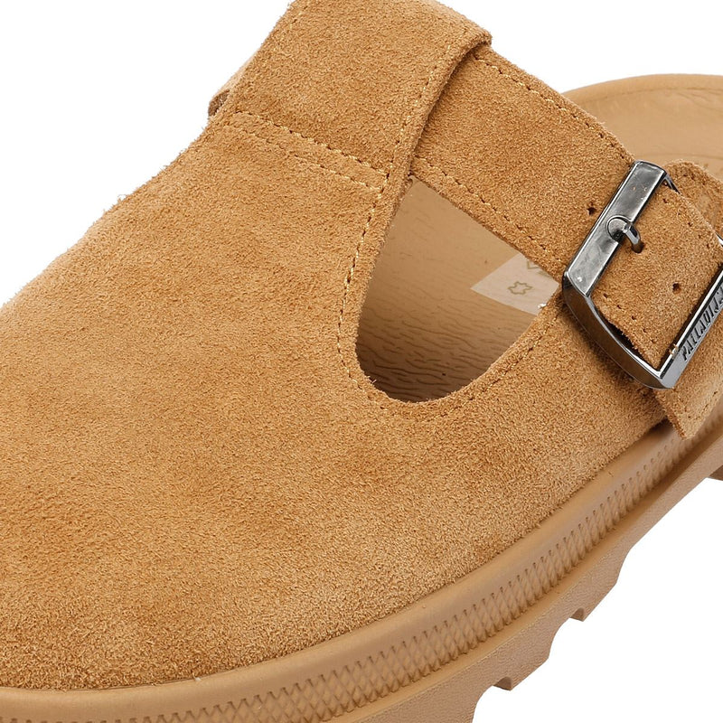 Palladium Dunelite Pyla Suede Dear Brown Mules