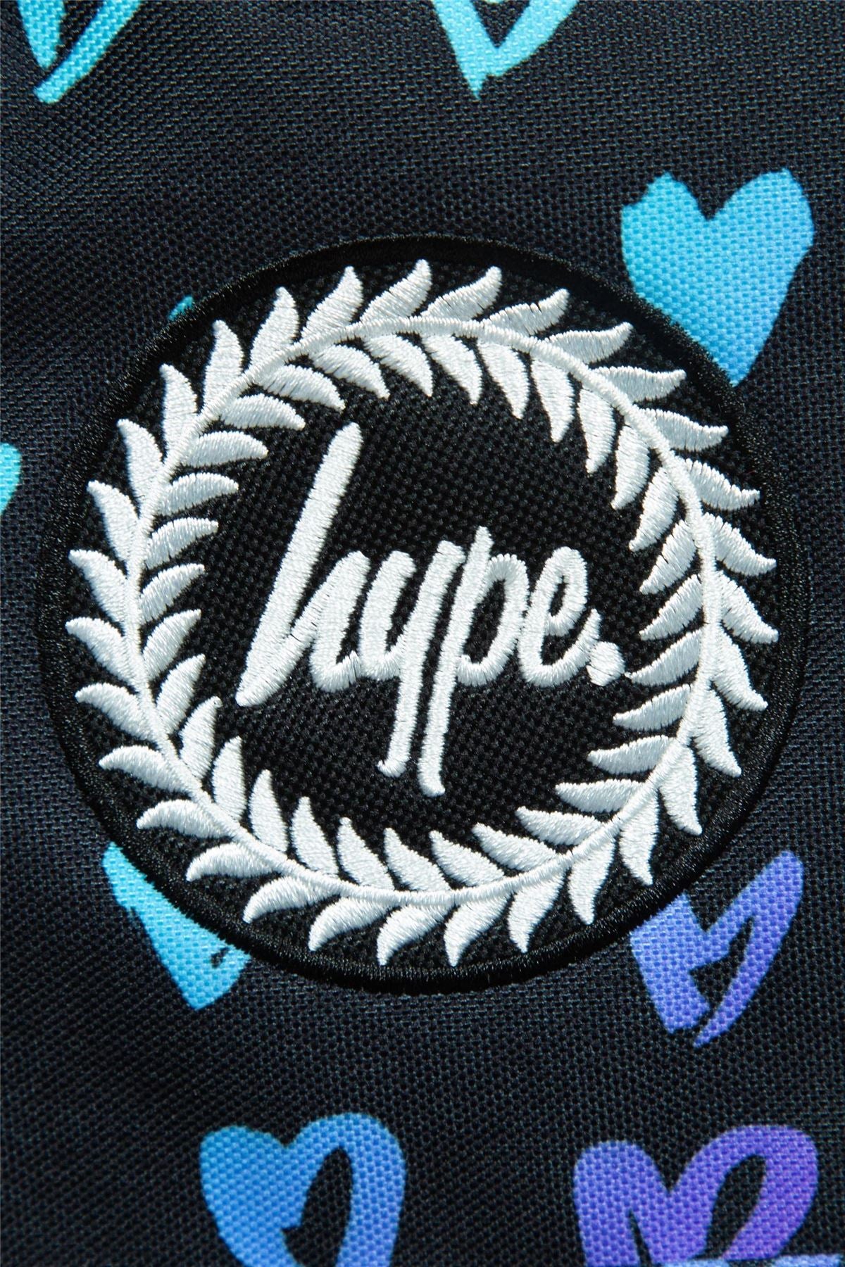 Hype Iconic Girl's Black Scribble Hearts Backpack
