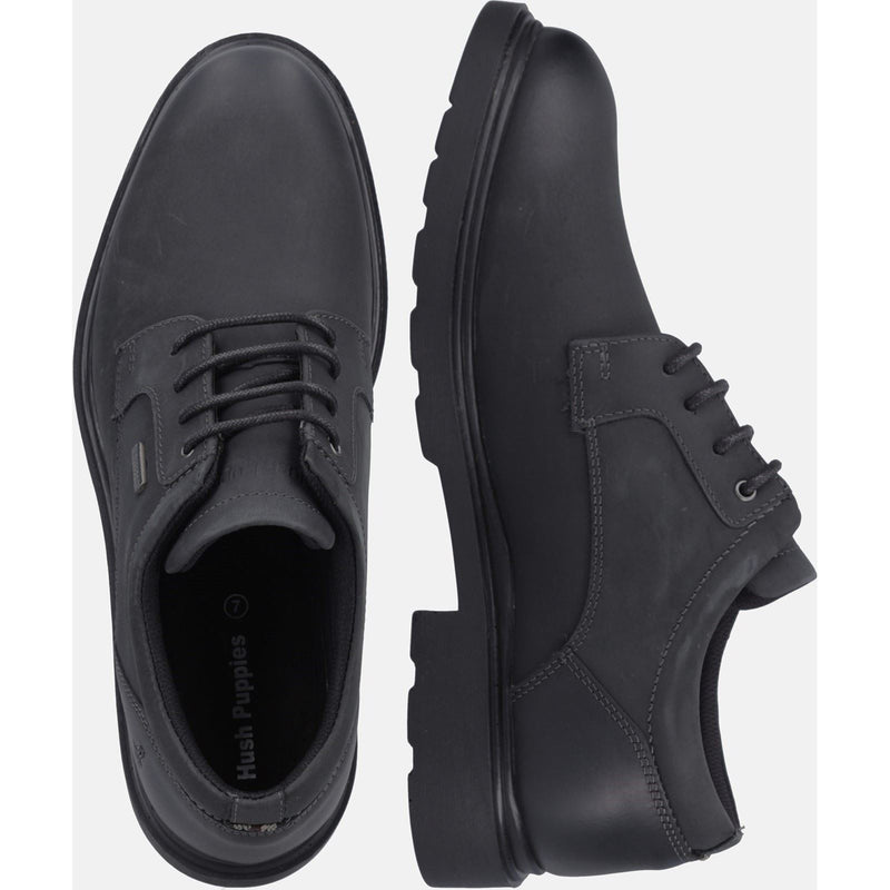 Hush Puppies Pearce Leather Men's Black Lace-Up Shoes
