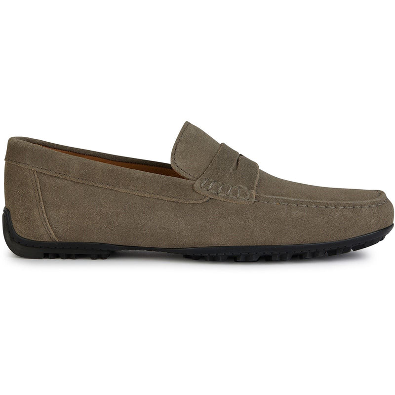 Geox U KOSMOPOLIS + GRIP Leather Men's Taupe Loafers