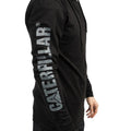 Caterpillar Hooded Long Sleeve Cotton Men's Black T-Shirt