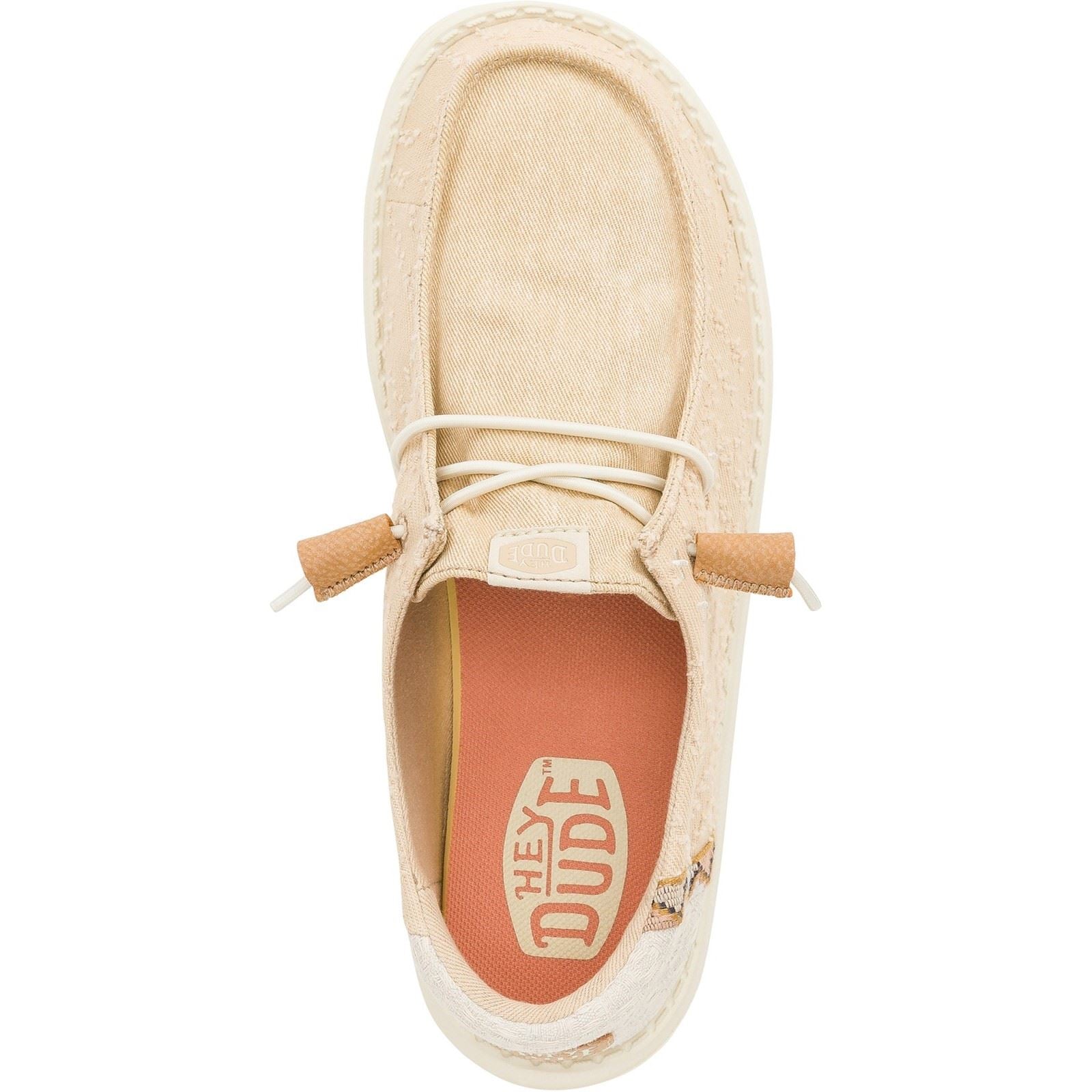 HEYDUDE Wendy Crafted Boho Cotton Women's Tan Shoes