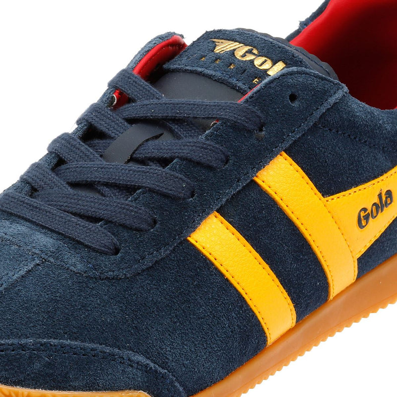 Gola Harrier Suede Women's Navy/Sun Sneakers
