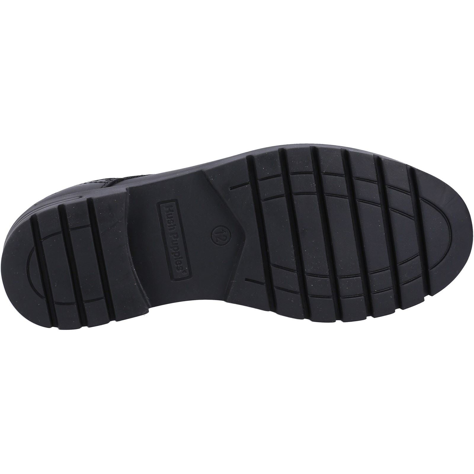 Hush Puppies Jayne Lace Up SNR Leather Girls's Black Lace-Up Shoes