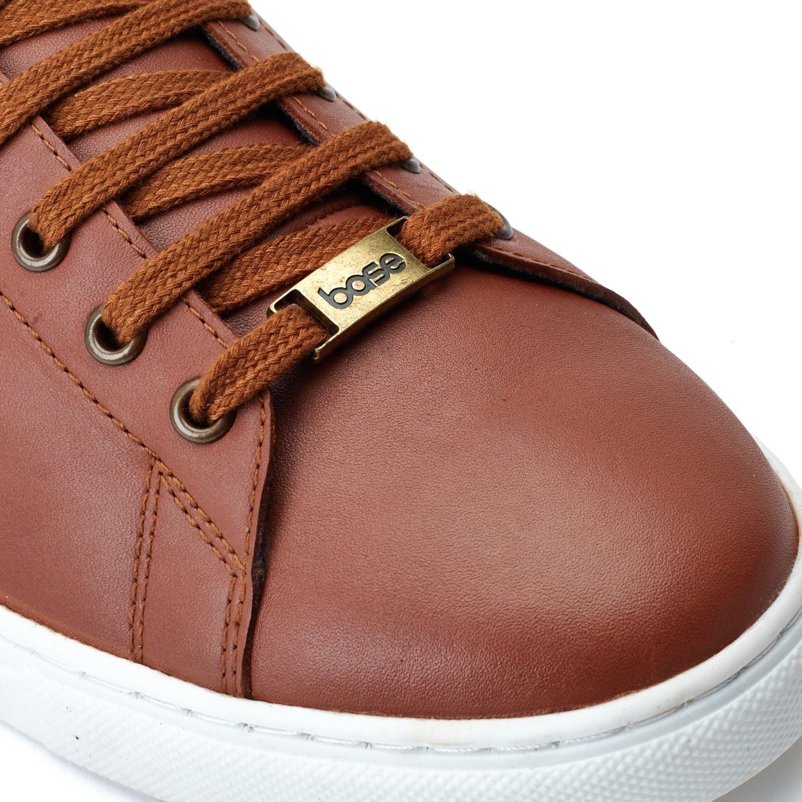 Base London Tucker Leather Men's Burnt Tan Sneakers