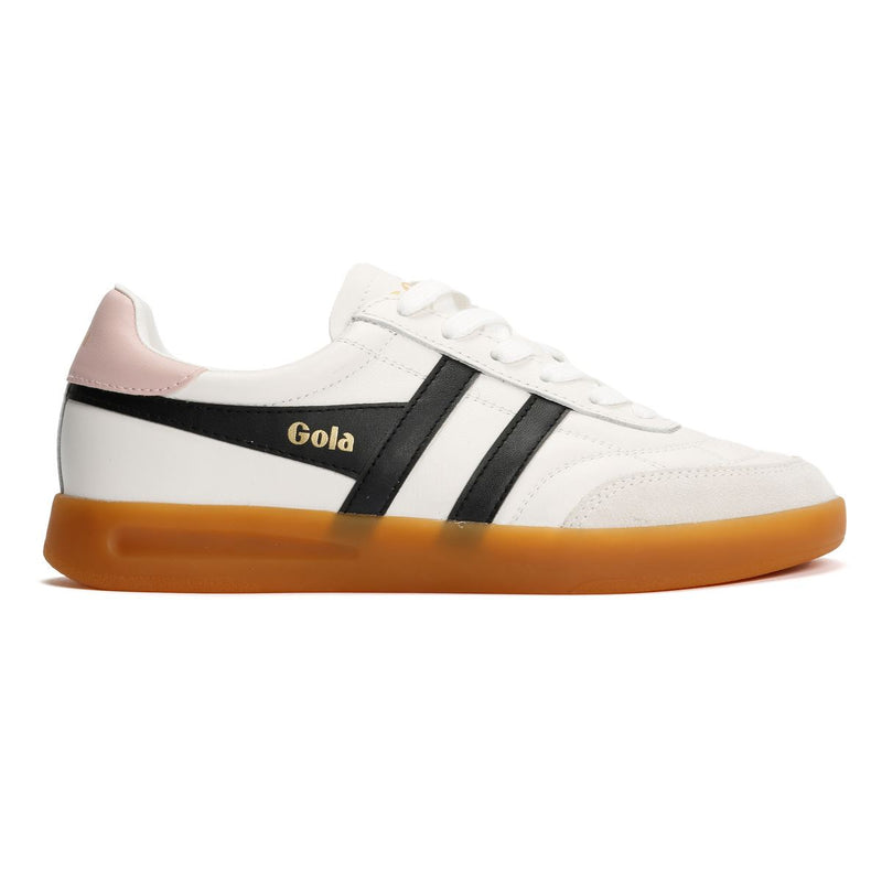 Gola Stadia Leather Women's White/Black/Chalk Pink Sneakers