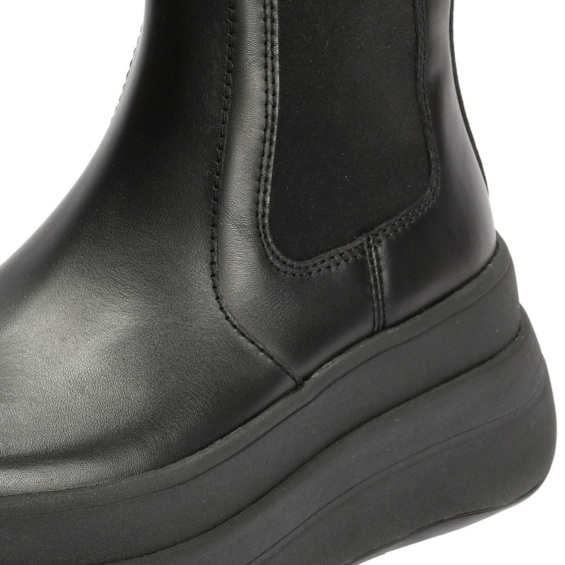 FitFlop F-Mode Leather Women's Black Boots