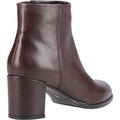 Hush Puppies Claridy Leather Women's Brown Heeled Ankle Boots