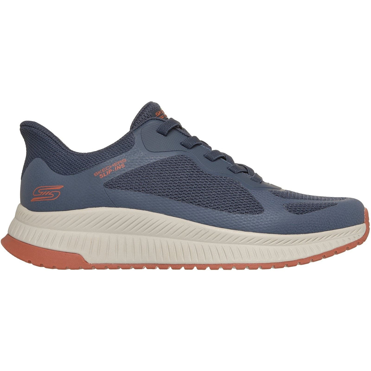 Skechers BOBS Sport Squad Chaos 4 Men's Navy/Orange Trainers